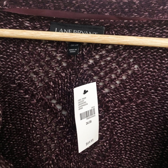 NEW Lane Bryant Fringe Plum Duster Cardigan 4X - Picture 11 of 15